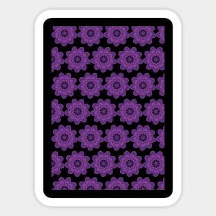 Psychedelic Purple Flowers Sticker